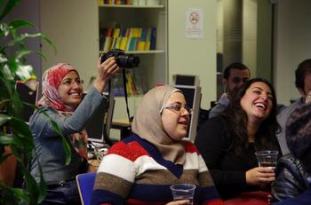 Egyptian students at Deutsche Welle