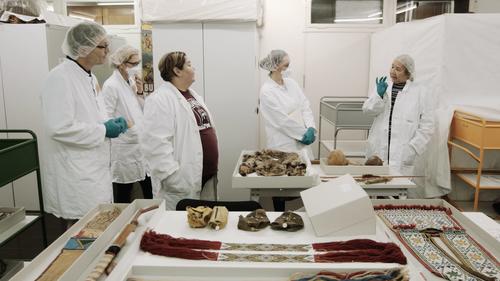 Viewing the collection in storage at the Ethnologischen Museums 2018, Stiftung Humboldt Forum