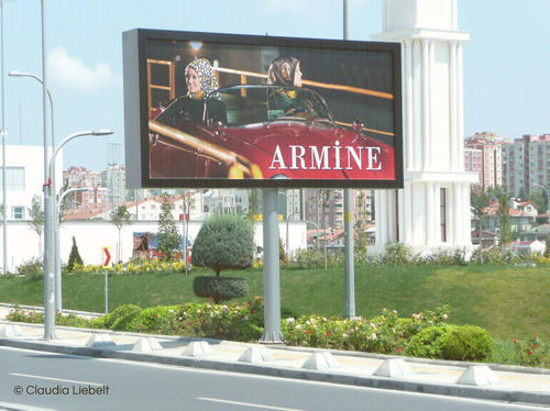 Advertisement on the main boulvevard of Istanbul’s conservative Başakşehir district