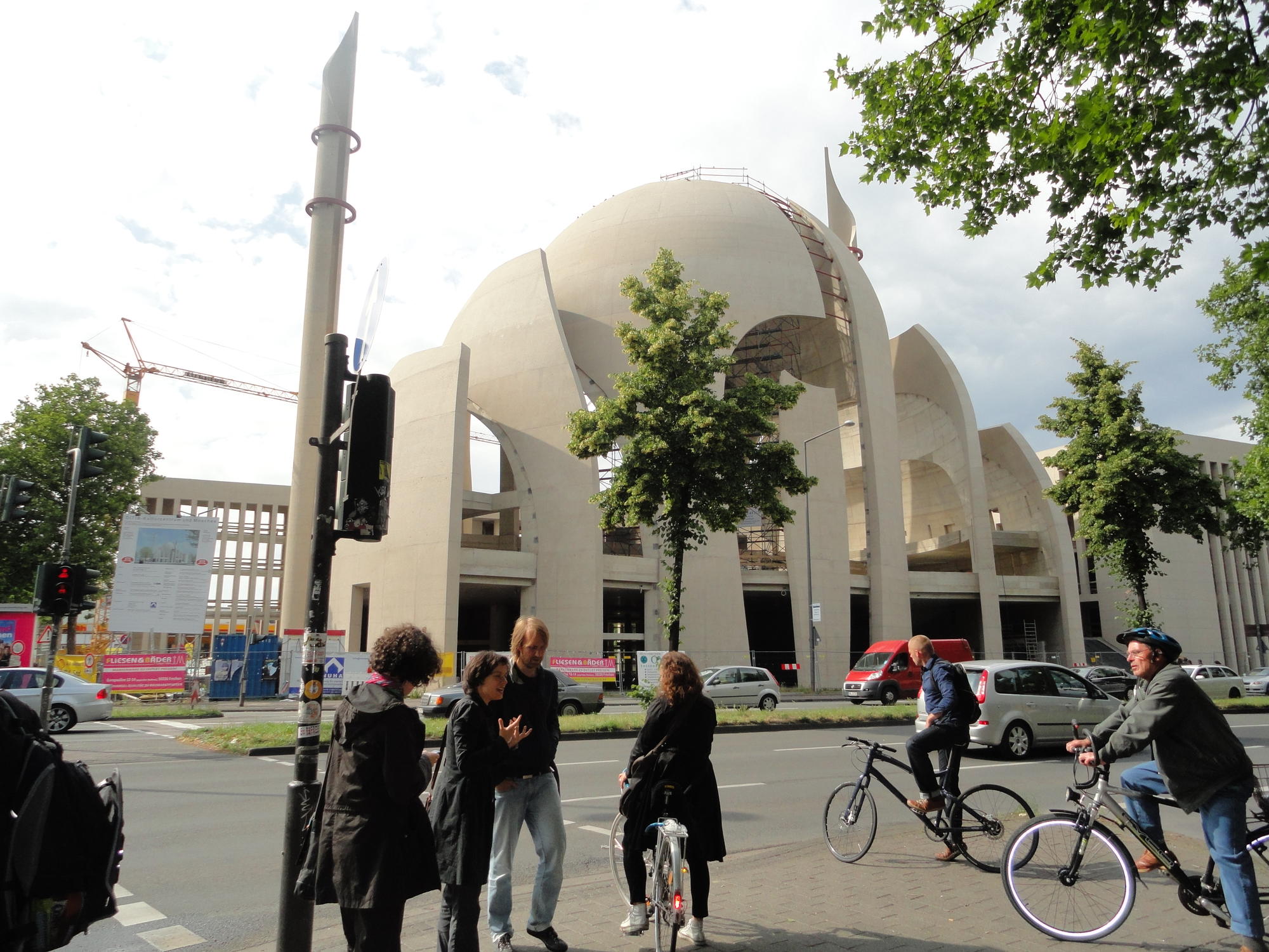 The biggest mosque of Germany, located in Köln Ehrenfeld, in its construction phase