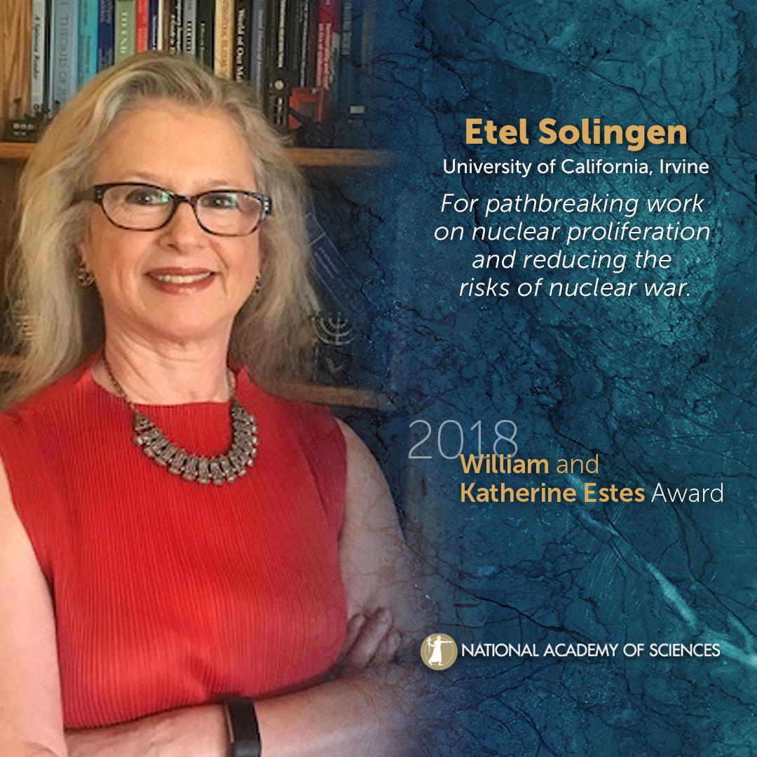 Etel Solingen, Image Credit: National Academy of Sciences