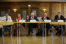 Prof. Thomas Risse, Dr. Franziska Brantner, Prof. Jürgen Gerhards, Prof. Barbara Pfetsch, Martin Kotthaus