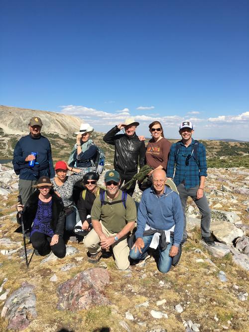 From bottom to top: Liesbet Hooghe, Martha Finnemore, Etel Solingen, Matthew Evangelista, Stephen Krasner, Thomas Risse, Kathryn Sikkink, Gary Marks, Stephanie Anderson, Nevin Aiken in the Snowy Range