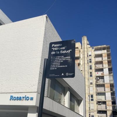 “Health heroes": Honoring healthcare workers who have died during the COVID-19 pandemic. Photo: Tom Lagodny. 2024. Rosario, Argentina.
