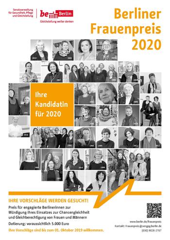 Plakat Berliner Frauenpreis 2020