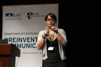 Dr. Antonakis during her lecture