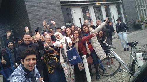 Group picture infront of the DW-Akademie | photo by Jaafar Abdul Karim