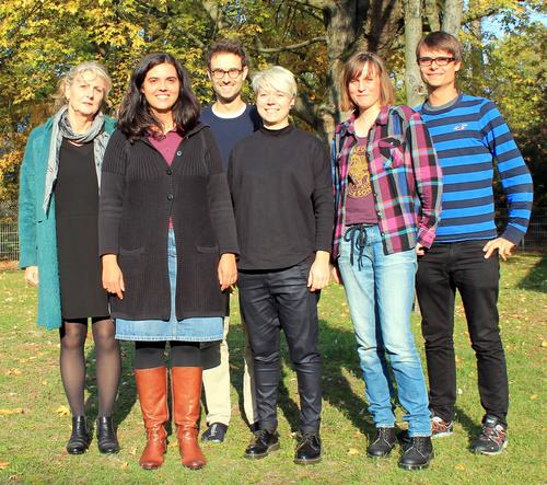 Projektgruppe: Prof. Dr. Barbara Pfetsch, Dr. Annie Waldherr, Peter Miltner, Sophia Ostner, Daniela Stoltenberg, Lars-Ole Müller (vlnr.)