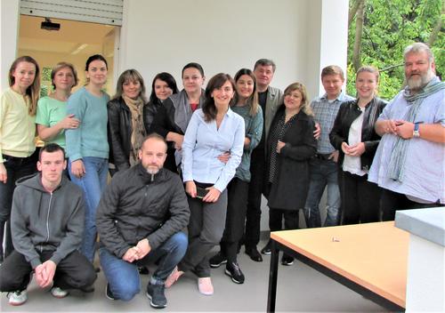 Die Teilnehmenden des Projekts aus der Ukraine, Georgien und Deutschland unter der Leitung von Prof. Dr. Alexander Görke (rechts).