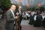 Robert Skuppin, Volker Wieprecht (beide Radio Eins) - Feierlicher Empfang und Preisverleihung im neuen Glashaus des Botanischen Gartens - 57. Jahrestagung der DGPuK vom 16.-18.5.2012 in Berlin