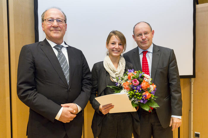 Jury-Präsident Prof. Dr. Peter Deuflhard, Franziska Naumann und Udo Marin, Geschäftsführer des VBKI