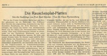 Kritik an Eberhard im "Rheinischen Merkur" (2.6.1961)
