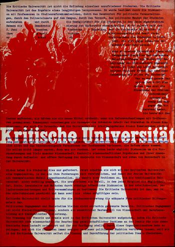 Plakat der Kritischen Universität (1967)