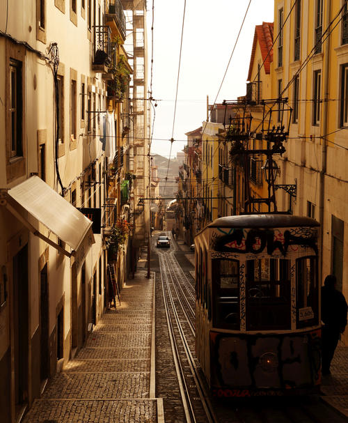 Elevador da Bica, eine der Standseilbahnen mit typischem Lissaboner Flair