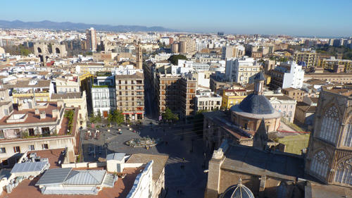 Blick auf die Altstadt vom Glockenturm der Kathedrale aus gesehen