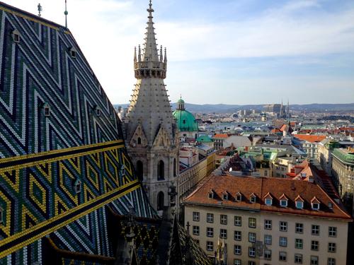 Blick vom Stephansdom auf das Stadtzentrum