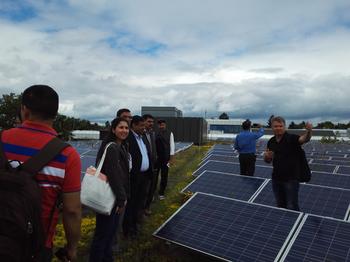 Solar panels on the roof of Freie Universität