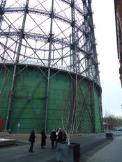 Gasometer exterior at EUREF campus Berlin