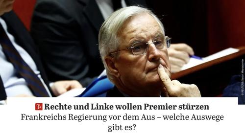 Tagesspiegel: Frankreichs Regierung steht vor dem Aus