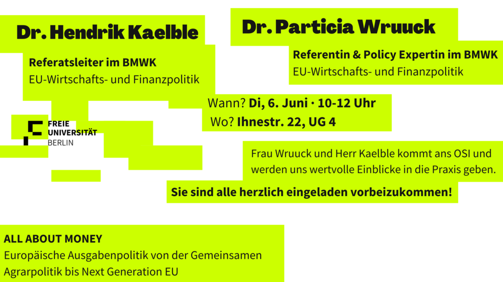 06. Juni - Dr. Wruuck und Dr. Kaelble am OSI!