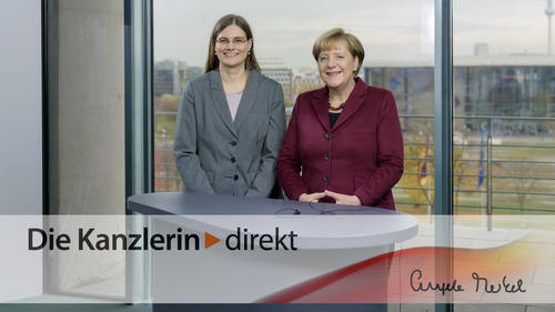 Prof. Sprungk und Bundeskanzlerin Angela Merkel