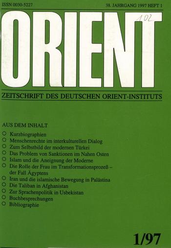 Orient. 38. Jahrgang, 1997, Heft 1