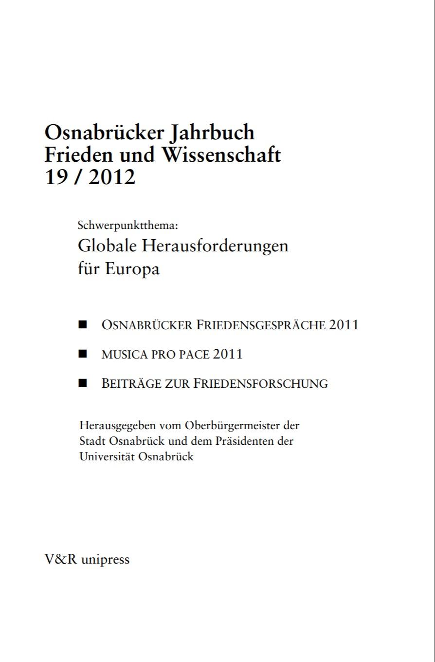 Osnabrücker Jahrbuch Frieden und Wissenschaft 19/2012