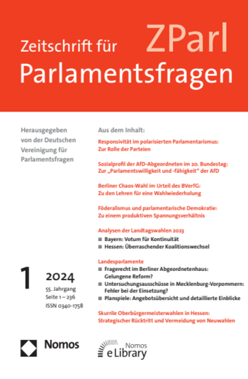 Heft 1/2024 ist im April 2024 erschienen