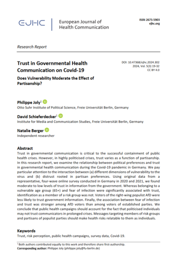 European Journal of Health Communication