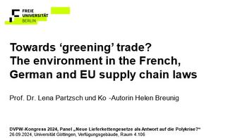 Paper von Prof. Dr. Partzsch und Helen Breunig