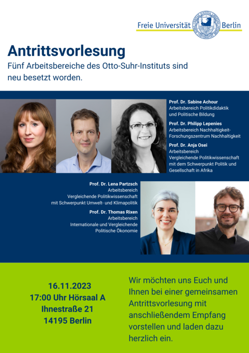 Einladung zur Antrittsvorlesung