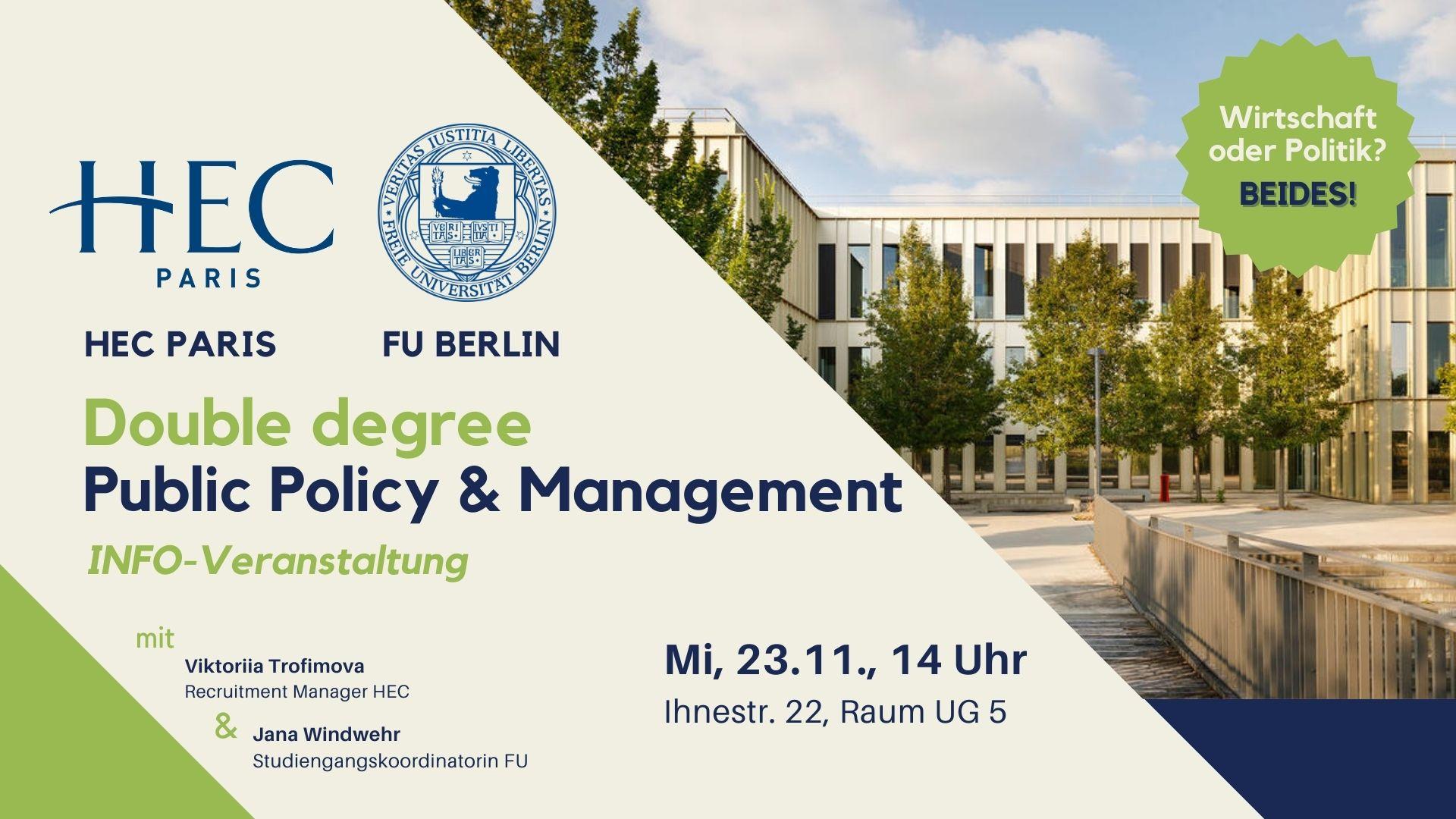 Double degree Public Policy & Management