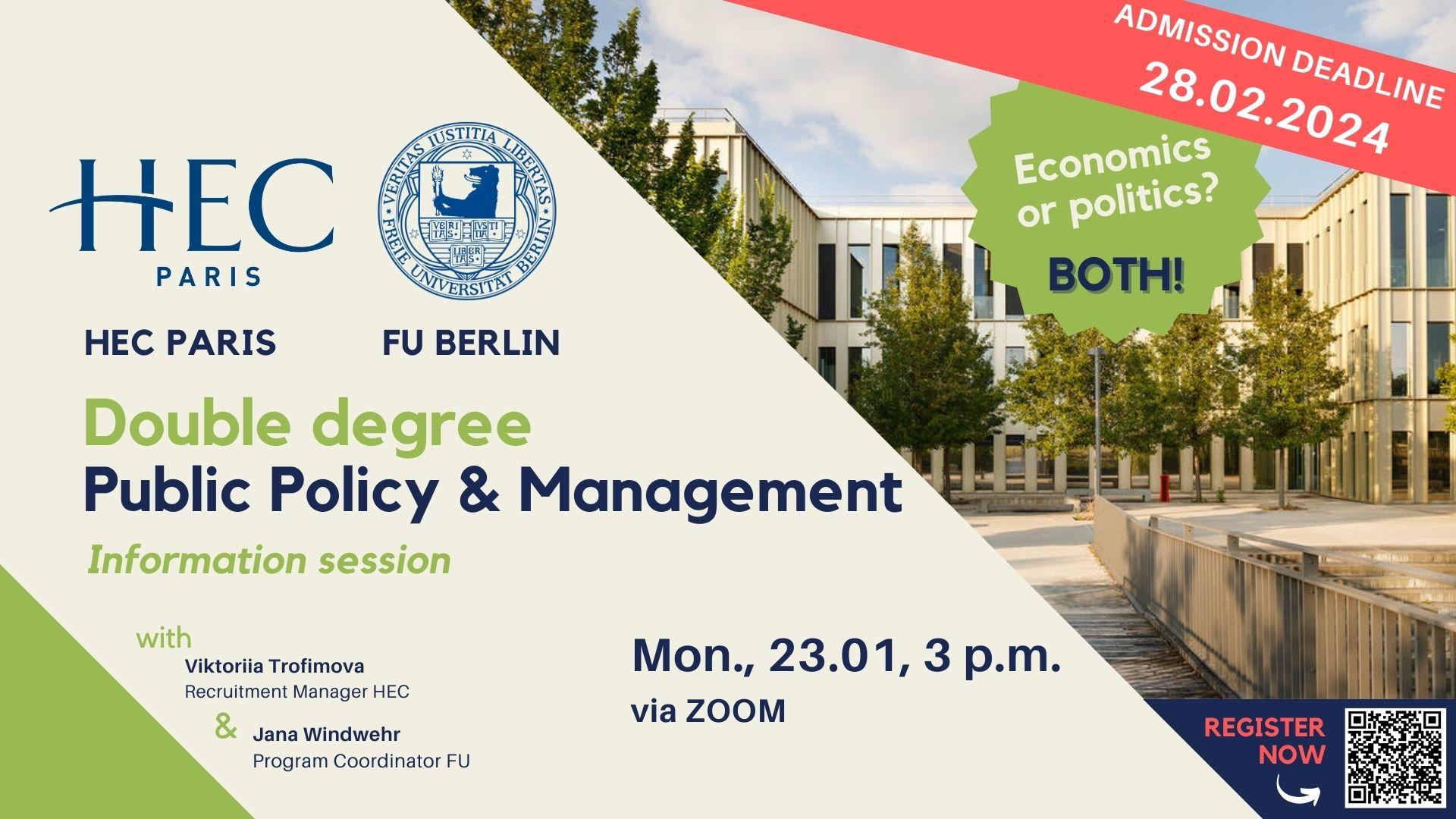 INFO Public Policy & Management (23.01)